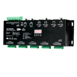 DMX+RDM Decoder: 25CH (5x5CH) with XLR3, XLR5 and RJ45 connections