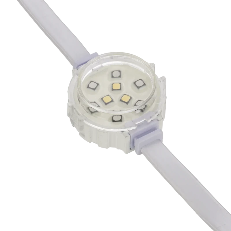 Pixel Dot String 12in on center, 25 Ndes, 36in lead & N tail White
